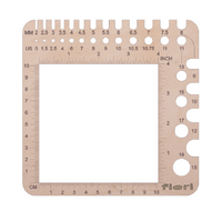 FIORI Stitch Gauge with Needle &amp; Hook Sizer FGKG01